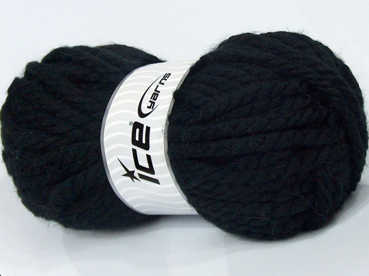 Lot of 3 x 135gr Skeins Ice Yarns SALE WINTER (30% Wool) Yarn Black