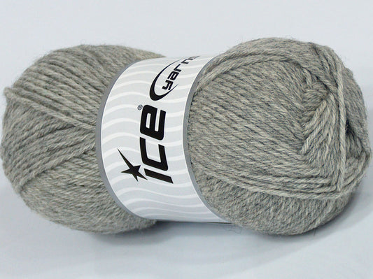 Lot of 4 x 100gr Skeins Ice Yarns SALE PLAIN (50% Wool) Hand Knitting Yarn Grey