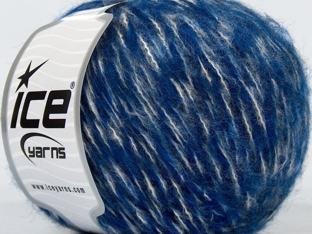 Lot of 8 Skeins Ice Yarns SALE WINTER (10% Wool) Yarn Blue Shades White
