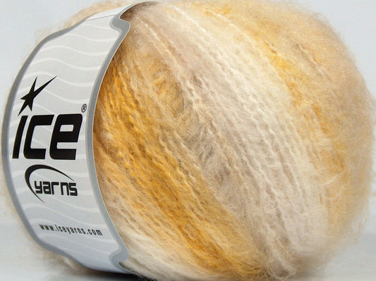 Lot of 8 Skeins Ice Yarns SALE WINTER (10% Wool) Yarn Cream Shades Olive Green