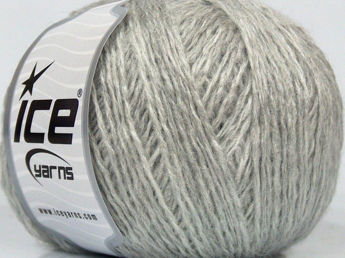 Lot of 8 Skeins Ice Yarns SALE PLAIN (23% Wool) Hand Knitting Yarn Grey
