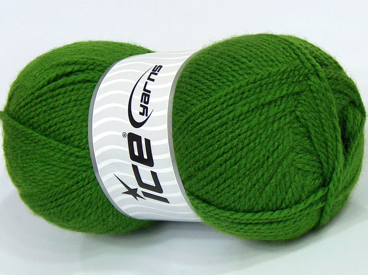 Lot of 4 x 90gr Skeins Ice Yarns SALE PLAIN Hand Knitting Yarn Green