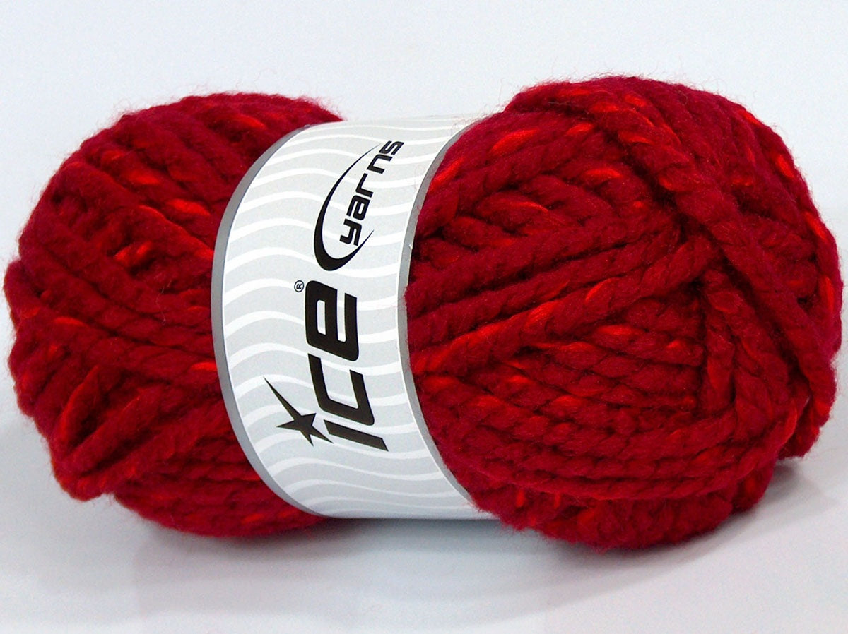 Lot of 4 x 100gr Skeins Ice Yarns SALE SELF-STRIPING (10% Wool) Yarn Dark Fuchsia Orange