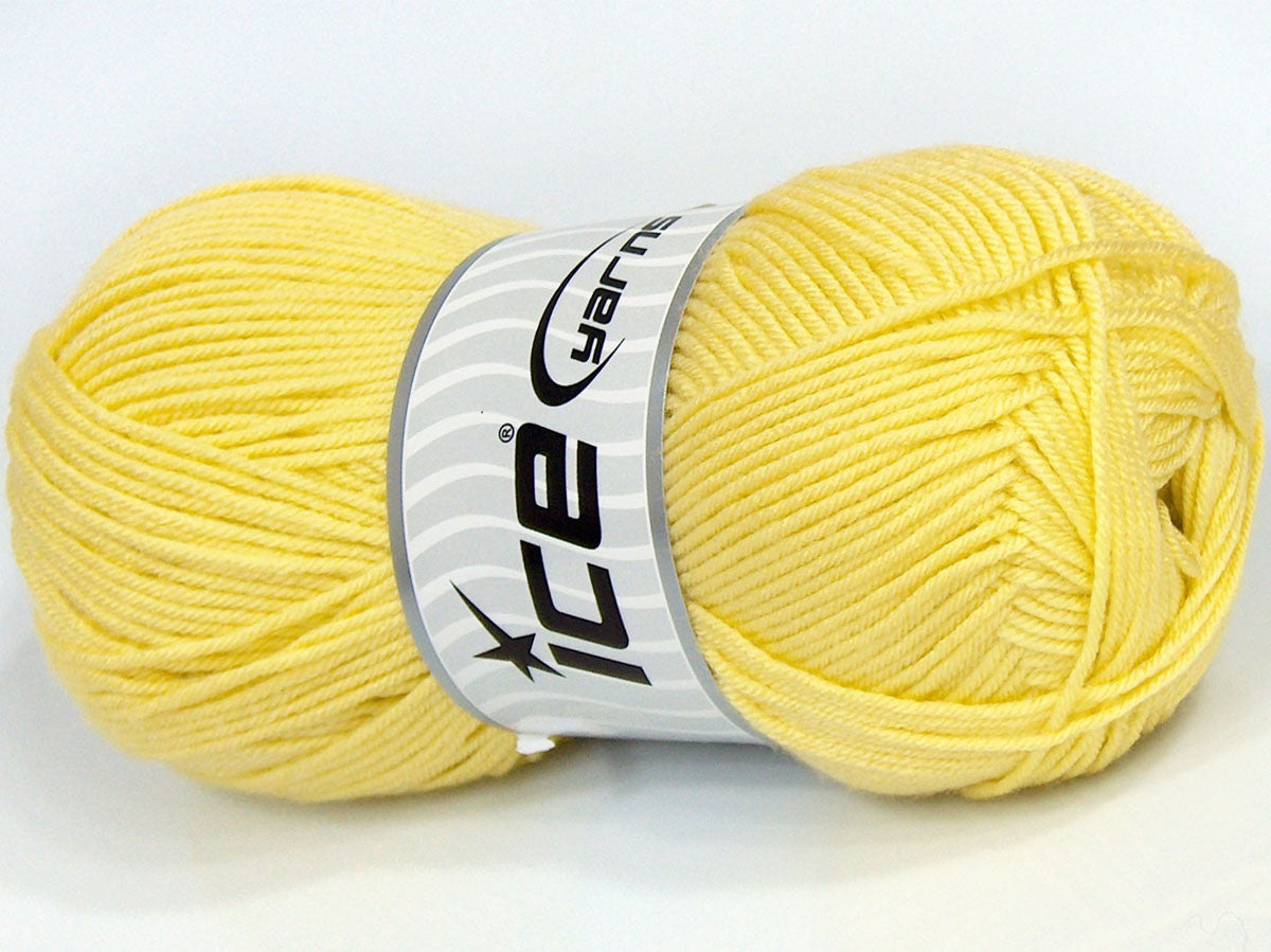 Lot of 4 x 90gr Skeins Ice Yarns SALE PLAIN Hand Knitting Yarn Yellow