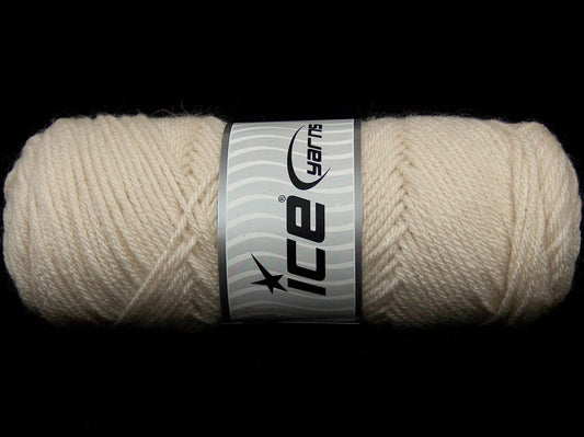 Lot of 3 x 100gr Skeins Ice Yarns SALE PLAIN Hand Knitting Yarn Light Beige