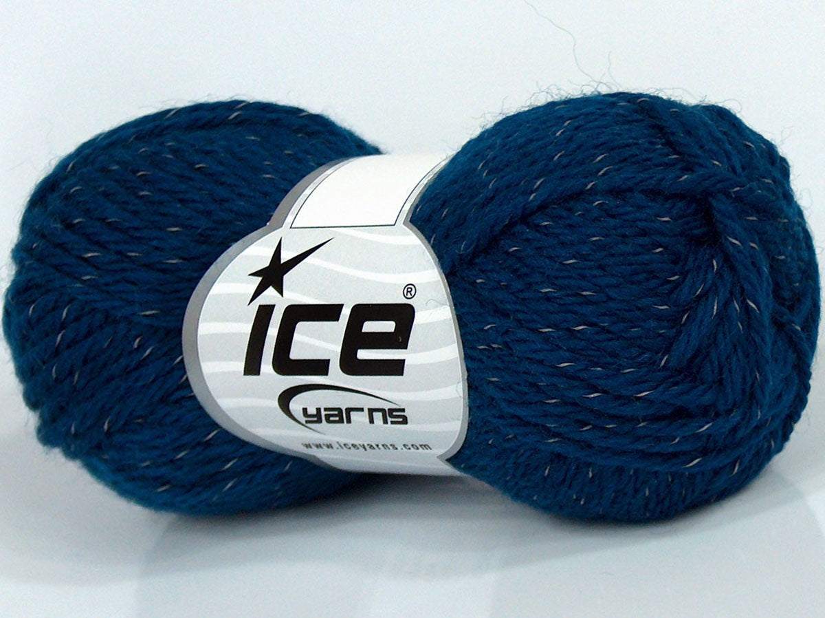 Lot of 6 Skeins Ice Yarns SALE LUXURY-PREMIUM (50% Wool) Yarn Teal