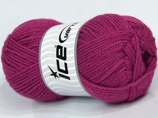 Lot of 4 x 90gr Skeins Ice Yarns SALE PLAIN Hand Knitting Yarn Dark Orchid