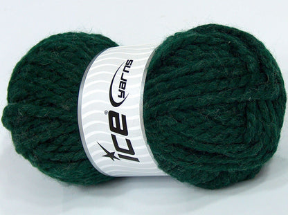 Lot of 4 x 100gr Skeins Ice Yarns SALE WINTER (50% Wool) Yarn Dark Green