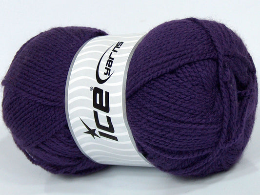 Lot of 4 x 90gr Skeins Ice Yarns SALE PLAIN Hand Knitting Yarn Purple