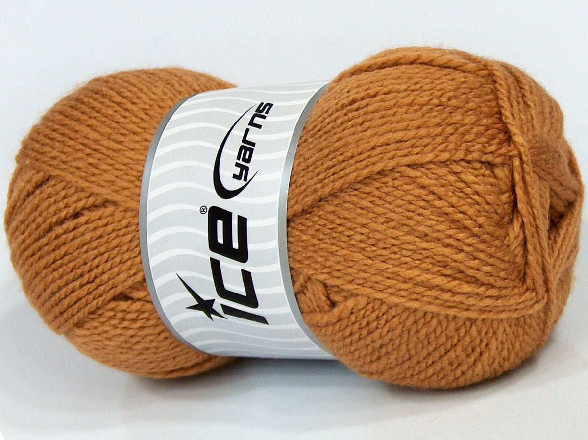 Lot of 4 x 95gr Skeins Ice Yarns SALE PLAIN Hand Knitting Yarn Camel