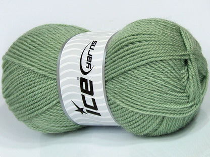 Lot of 4 x 95gr Skeins Ice Yarns SALE PLAIN Hand Knitting Yarn Water Green