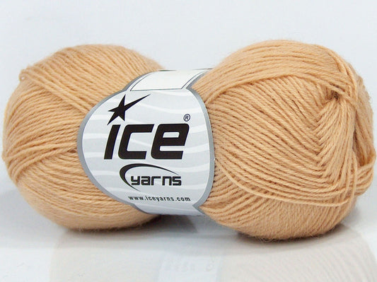 Lot of 6 Skeins Ice Yarns SALE SOCK YARN (75% Superwash Wool) Yarn Dark Cream