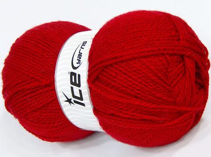 380 gr ICE YARNS SALE PLAIN Hand Knitting Yarn Red