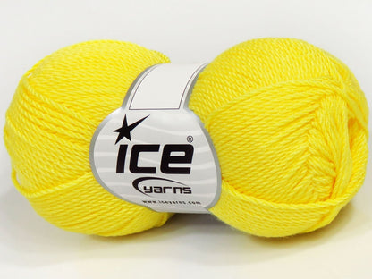 Lot of 4 x 90gr Skeins Ice Yarns TARAPOTO Hand Knitting Yarn Yellow
