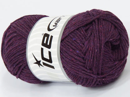 Lot of 4 x 100gr Skeins Ice Yarns NATURAL COTTON WORSTED (100% Cotton) Yarn Purple