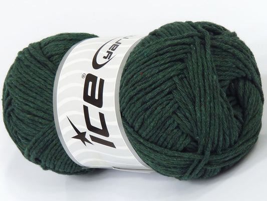 Lot of 4 x 100gr Skeins Ice Yarns NATURAL COTTON WORSTED (100% Cotton) Yarn Dark Green