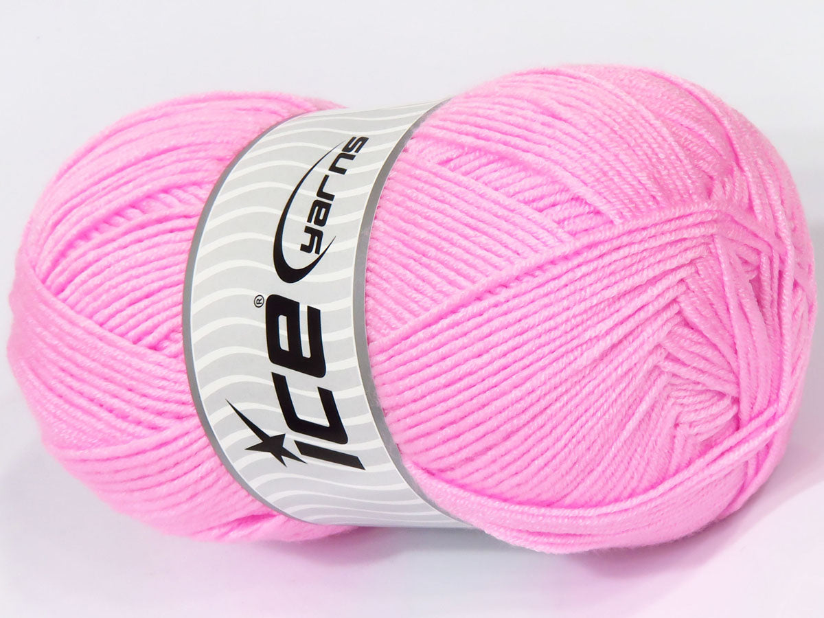 Lot of 2 x 200gr Skeins Ice Yarns SALE PLAIN Hand Knitting Yarn Pink