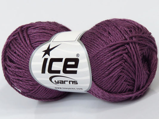 Lot of 6 Skeins Ice Yarns SALE PLAIN Hand Knitting Yarn Purple