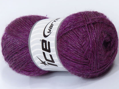 Lot of 4 x 100gr Skeins Ice Yarns SALE PLAIN Hand Knitting Yarn Purple