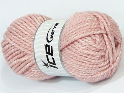 Lot of 4 x 100gr Skeins Ice Yarns SALE PLAIN Hand Knitting Yarn Pink Cream