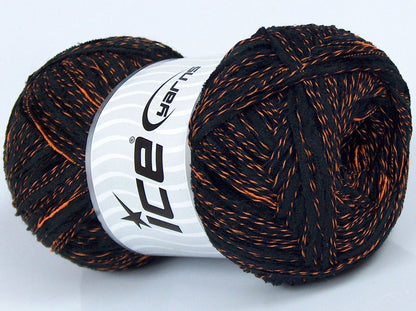 Lot of 4 x 100gr Skeins Ice Yarns CUSTOM BLEND (5% Wool) Yarn Black Gold