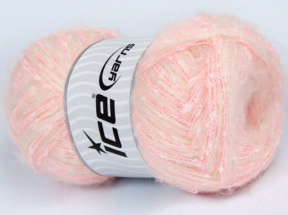 Lot of 4 x 100gr Skeins Ice Yarns CUSTOM BLEND (5% Wool) Yarn Dark Cream Pink