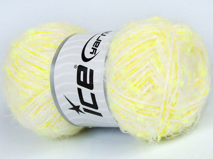 Lot of 4 x 100gr Skeins Ice Yarns CUSTOM BLEND Yarn Neon Green White