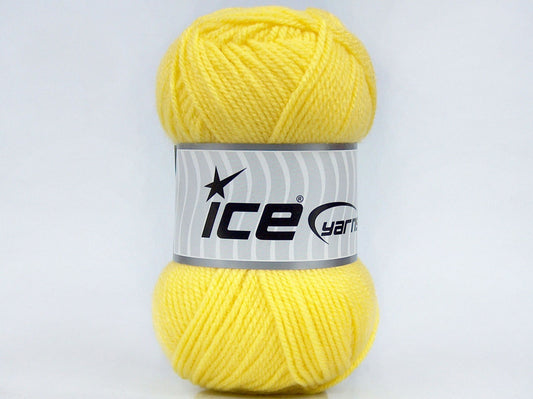 Lot of 8 Skeins Ice Yarns BASICS DK Hand Knitting Yarn Yellow