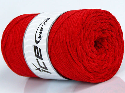 250 gr ICE YARNS MACRAME CHENILLE (100% MicroFiber) Hand Knitting Yarn Red