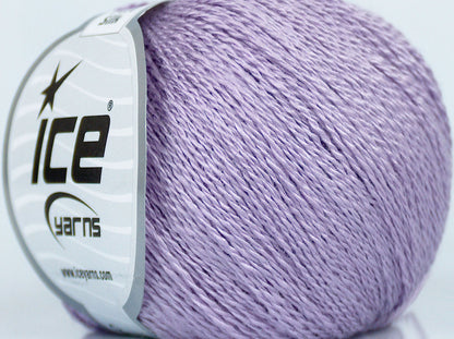 Lot of 6 Skeins Ice Yarns PURE SILK (100% Silk) Hand Knitting Yarn Light Lilac