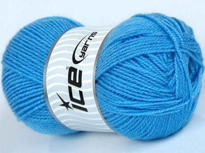 Lot of 4 x 80gr Skeins Ice Yarns PARANA Hand Knitting Yarn Light Blue