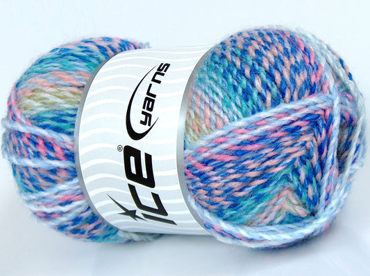 200 gr ICE YARNS LIMEIRA Hand Knitting Yarn Blue Shades Pink Shades Green
