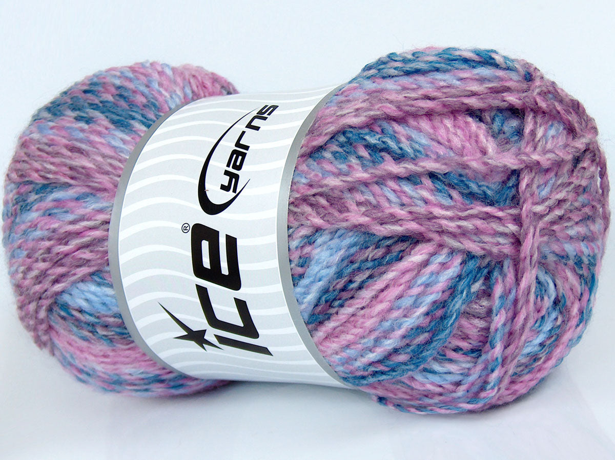 200 gr ICE YARNS LIMEIRA Hand Knitting Yarn Pink Shades Blue Shades