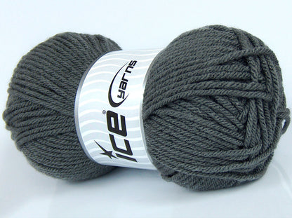 Lot of 3 x 100gr Skeins Ice Yarns SALE WINTER (25% Wool) Yarn Grey