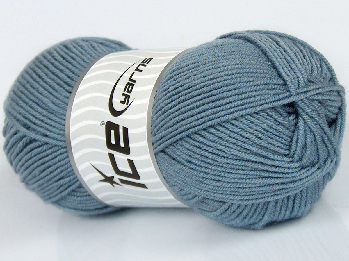 Lot of 4 x 90gr Skeins Ice Yarns SALE PLAIN Hand Knitting Yarn Light Blue