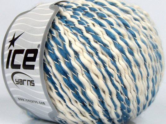 Lot of 3 x 100gr Skeins Ice Yarns SALE SUMMER (50% Cotton) Yarn Cream Blue Shades