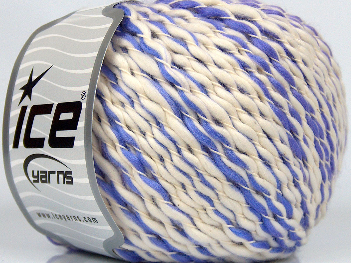 Lot of 3 x 100gr Skeins Ice Yarns SALE SUMMER (50% Cotton) Yarn Cream Lilac Shades