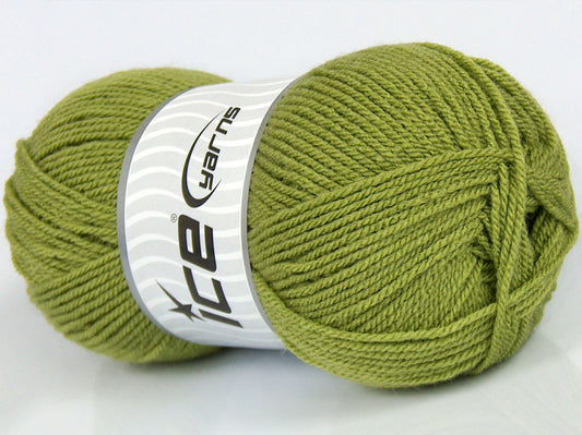 Lot of 4 x 95gr Skeins Ice Yarns SALE PLAIN Hand Knitting Yarn Pistachio Green
