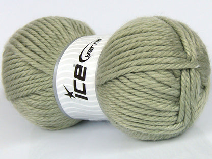 Lot of 2 x 225gr Skeins Ice Yarns SALE PLAIN Hand Knitting Yarn Water Green