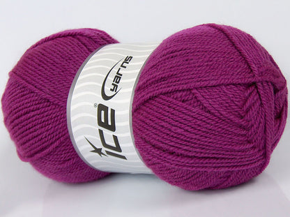 Lot of 4 x 100gr Skeins Ice Yarns SALE WINTER (20% Wool) Yarn Fuchsia