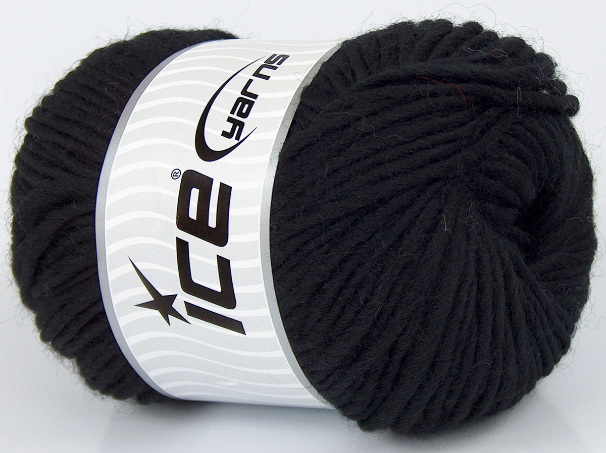 Lot of 4 x 95gr Skeins Ice Yarns SALE LUXURY-PREMIUM (100% Wool) Yarn Black