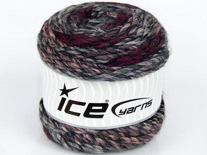 Lot of 3 x 100gr Skeins Ice Yarns SALE CAKES YARN Yarn Grey Shades White Black Burgundy