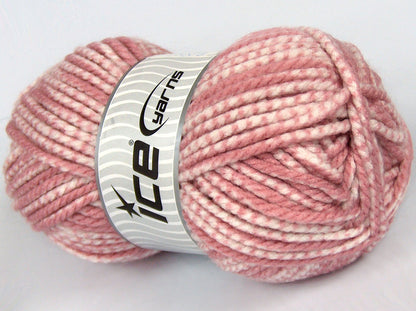 200 gr ICE YARNS MISC SALE Hand Knitting Yarn Pink White