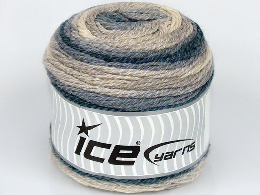 Lot of 2 x 150gr Skeins Ice Yarns SALE CAKES YARN (50% Cotton) Yarn Black Grey Cream Beige