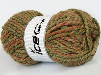 Lot of 3 x 145gr Skeins Ice Yarns SALE WINTER (10% Wool) Yarn Green Shades Pink Shades