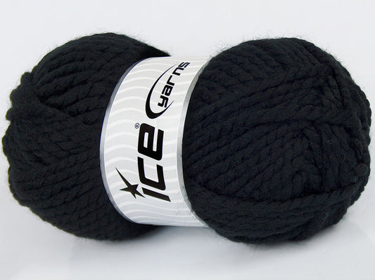Lot of 2 x 155gr Skeins Ice Yarns SALE WINTER (25% Wool) Yarn Black