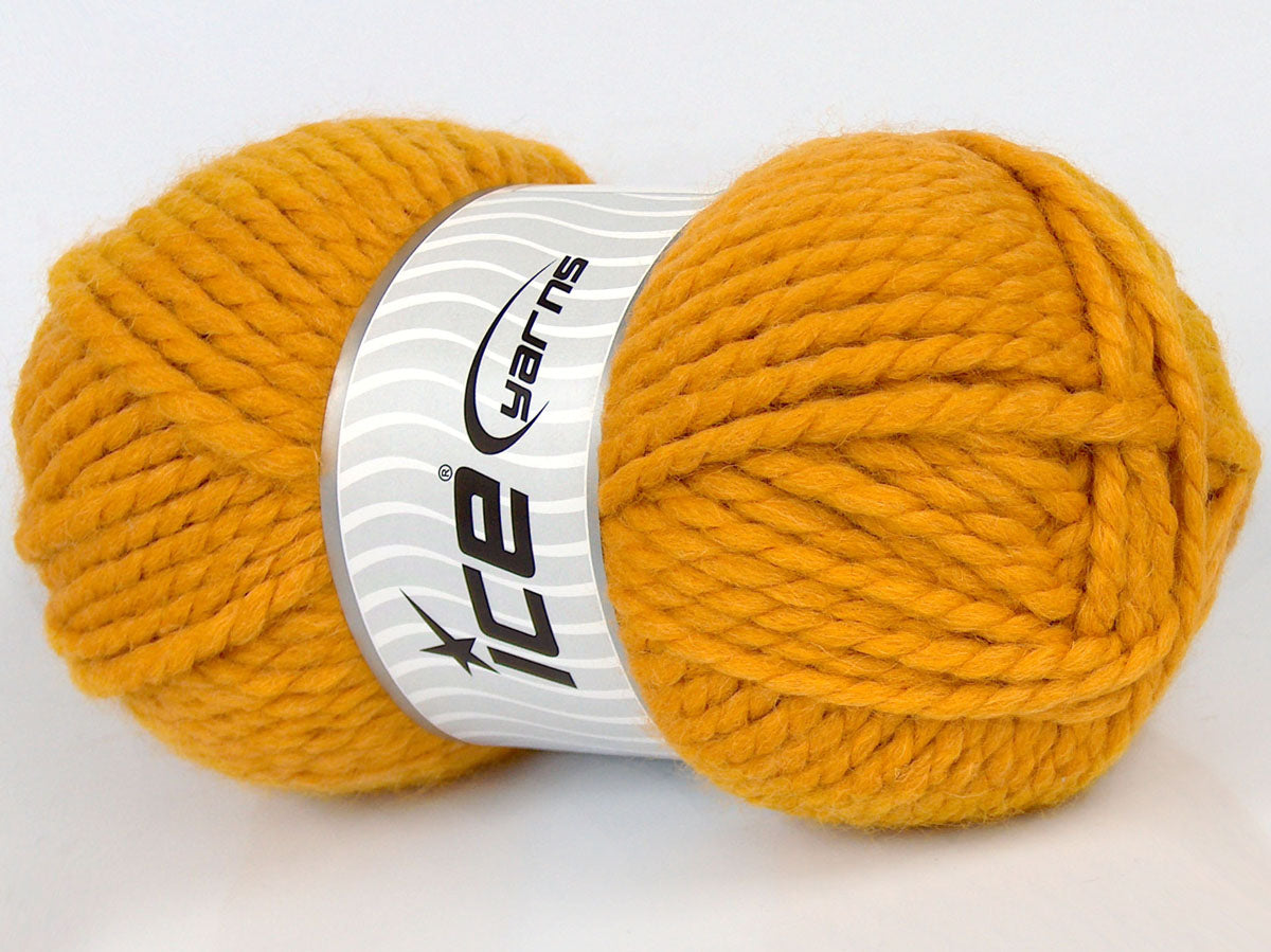 Lot of 2 x 165gr Skeins Ice Yarns SALE WINTER (25% Wool) Yarn Gold