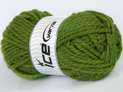 Lot of 2 x 150gr Skeins Ice Yarns SALE WINTER (25% Wool) Yarn Green