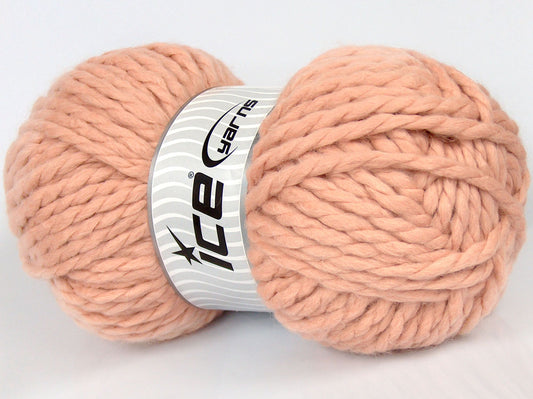 Lot of 2 x 215gr Skeins Ice Yarns SALE WINTER (5% Mohair 45% Wool) Yarn Light Salmon