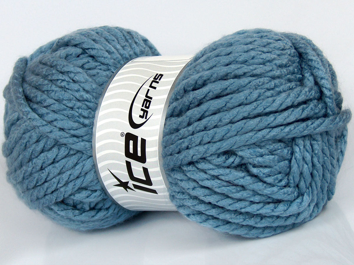 Lot of 2 x 235gr Skeins Ice Yarns SALE PLAIN Hand Knitting Yarn Blue